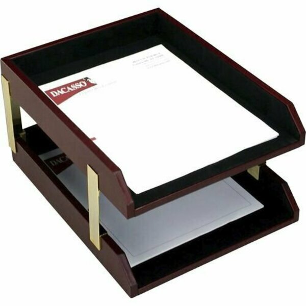 Dacasso Letter Tray, 2 Tone, Double, 13-3/4inx10-3/5inx7-1/4in, BY DACA7020